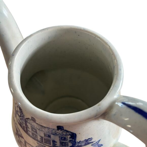 Poppytrail Vernon Coffee Pot Provincial Blue by Metlox Blue Farm Scene No Lid - Picture 6 of 16